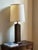 Mid-Century Modern Mid-Century Modern Skyscraper Carved Wood Table Lamp For Sale - Image 3 of 12
