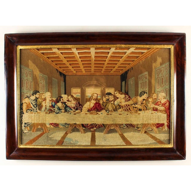 Wood Flanders Tapestry of the Last Supper, 19th Century For Sale - Image 7 of 8