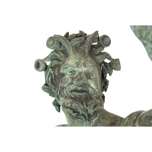 Italian Grand Tour Bronze Sculpture “Dancing Faun of Pompeii” After Antique For Sale - Image 6 of 18