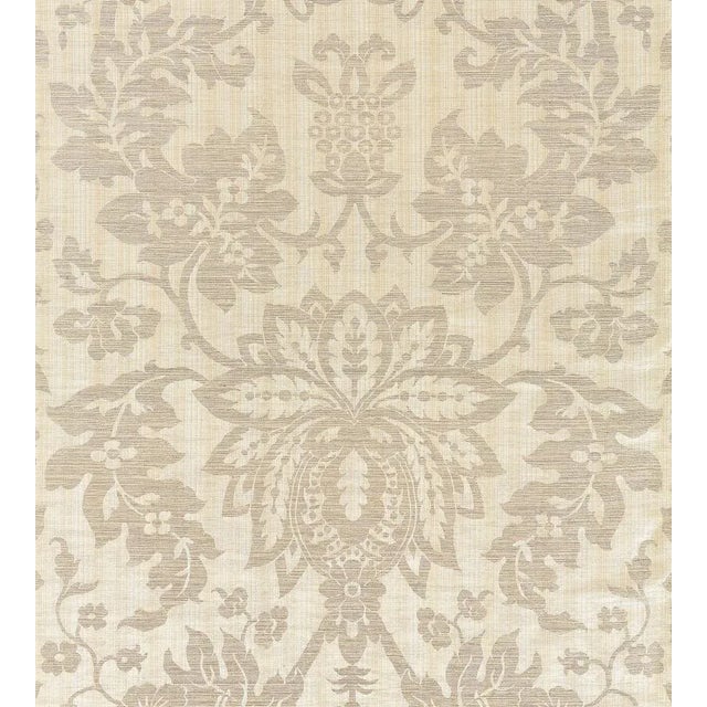 Sample - The House of Scalamandré Metalline Damask Fabric, Champagne For Sale