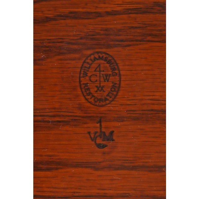 1980s Virginia Metalcrafters Colonial Williamsburg Mahogany Tea Caddy For Sale - Image 9 of 10