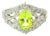 1.31 Carat Chrysoberyl Diamond Platinum Ring, Size 8 For Sale