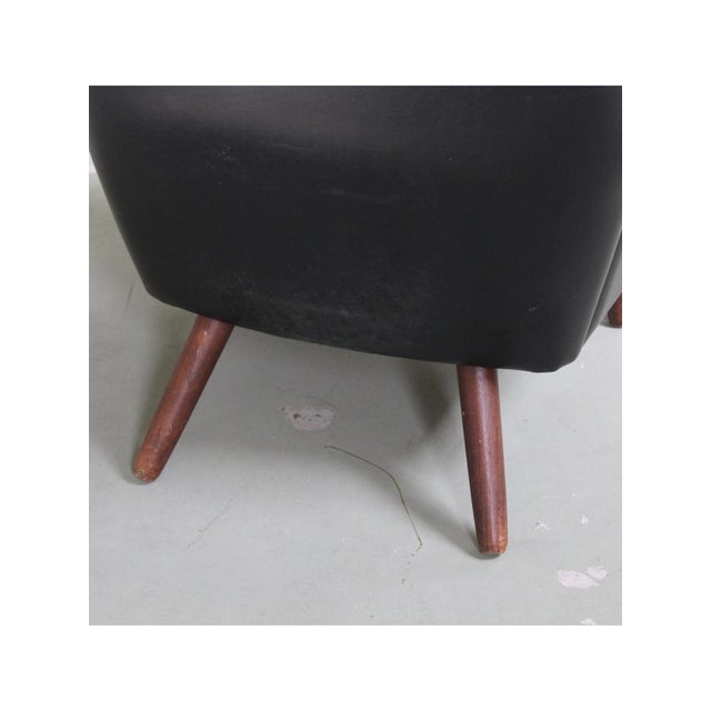 Wood Vintage Black Armchair, 1960s For Sale - Image 7 of 10