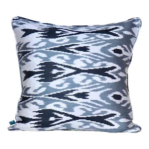 Grey & Black Ikat Pillow