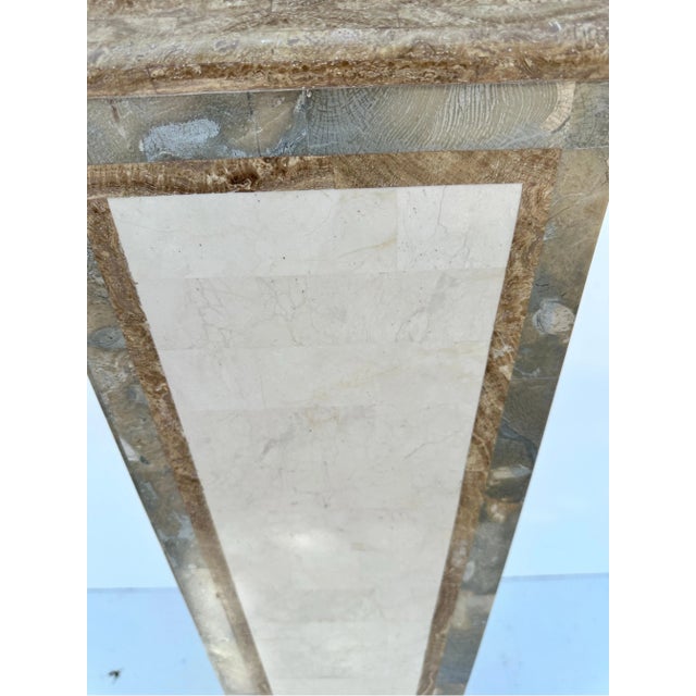 1990s Maitland Smith tessellated marble Pedestal For Sale - Image 5 of 9