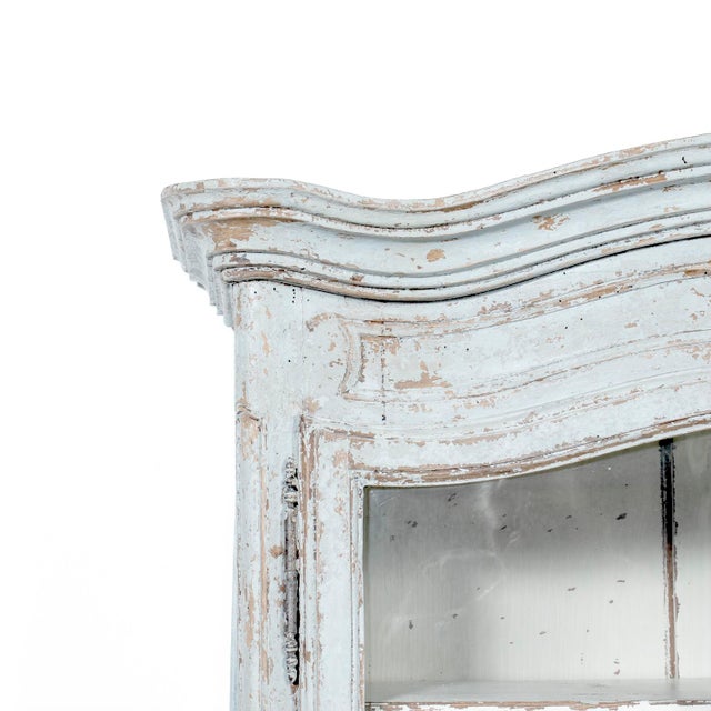 Early 19th Century French Country Louis XV Style Painted Buffet Duex Corps or Bookcase For Sale - Image 14 of 18