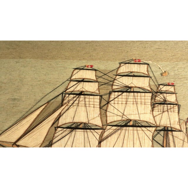 Mid 19th Century British Sailor's Woolwork of the Screw Frigate h.m.s. Fox For Sale - Image 5 of 8