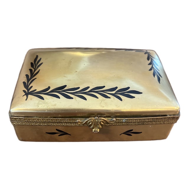 Antique Limoges French Porcelain Gilded Box For Sale