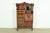 A gorgeous antique Victorian side-by-side drop front secretary desk and bookcase or display cabinet By Baker Furniture...