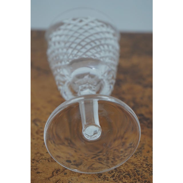 Transparent Set of 7 Waterford Alana 7 Inch Cut Crystal Wine Glasses For Sale - Image 8 of 9