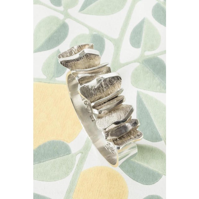 1970s Modernist Silver Bracelet by Rey Urban For Sale - Image 5 of 9