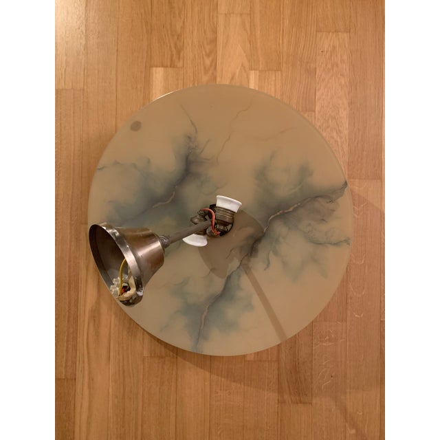 Art Deco Ceiling Light with Marbled Glass, 1940s For Sale - Image 13 of 18