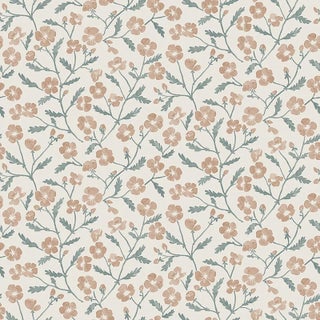 Sample - Boråstapeter Mira Wallpaper in Blush For Sale