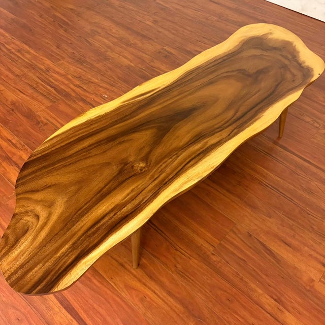 Live Edge Koa Wood Coffee Table For Sale - Image 10 of 12