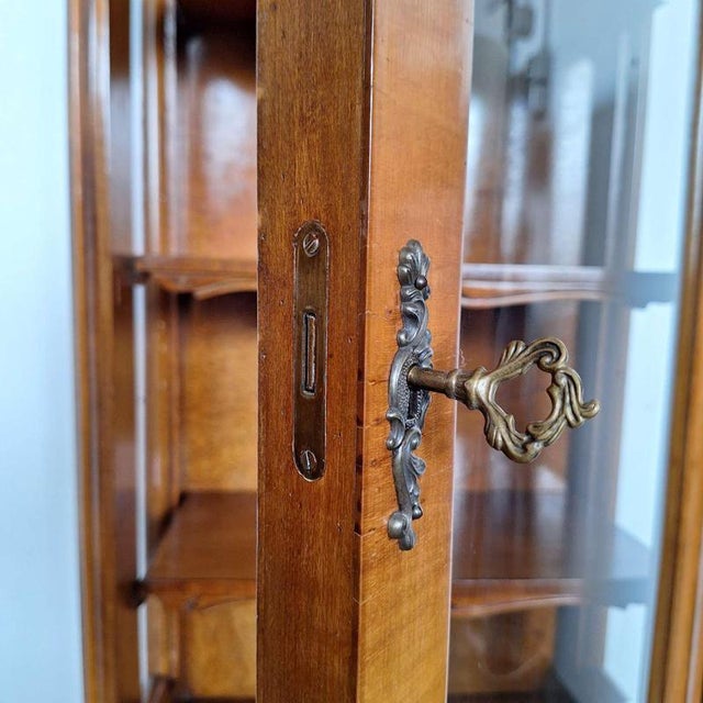 Brown Vintage Italian Display Cabinet For Sale - Image 8 of 18