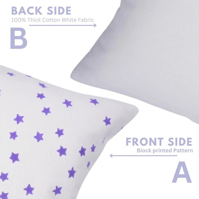 Not Yet Made - Made To Order Fabdivine Star Block Print Cushion Cover Handmade Cotton, Boho Festive Home Décor- Size 24x24 For Sale - Image 5 of 6