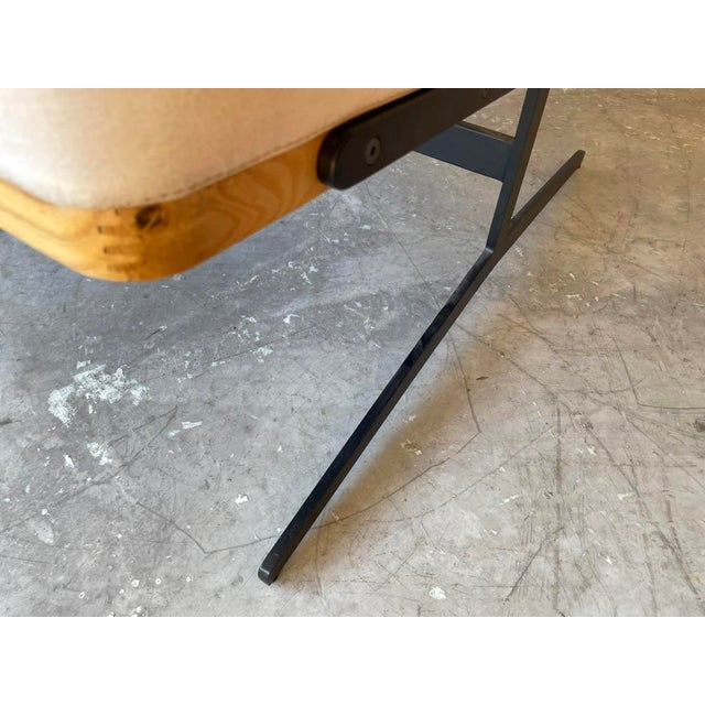 Wood Faux Leather Easy Chair, 1990s For Sale - Image 7 of 8