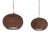 Vintage Dutch Rattan Pendant Lights, 1950s, Set of 2 For Sale