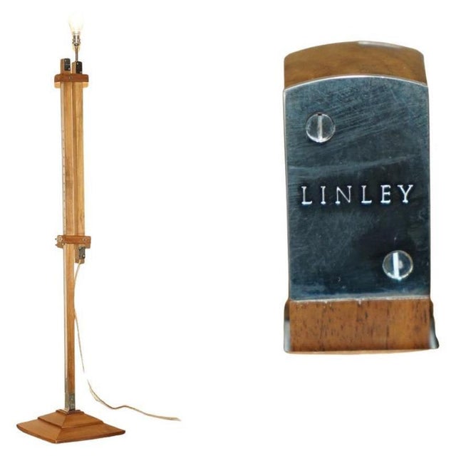 Exquisite David Linley Floor Standing Height Adjustable Lamp Chrome Fittings For Sale - Image 13 of 13