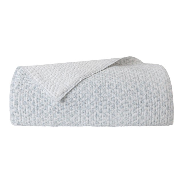 Erin Gates x Kassatex Iris Block King Quilt, Slate For Sale