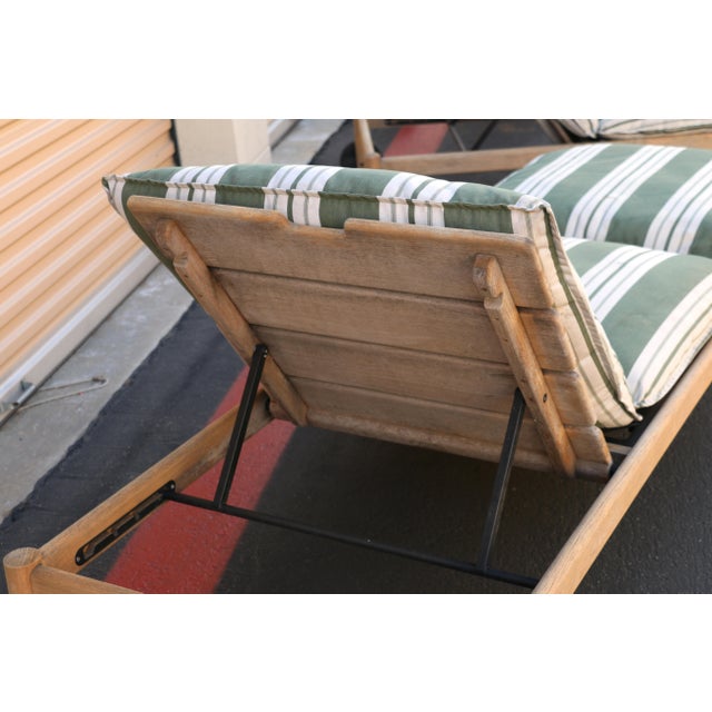 Set of Four Terassi Collection Teak Chaise Lounges by Studio Tolvanen For Sale In Los Angeles - Image 6 of 18