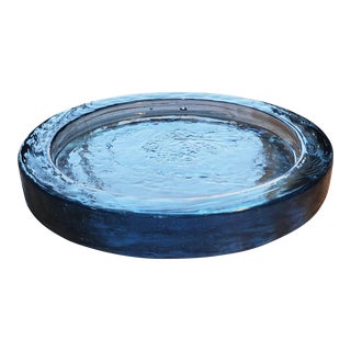 Vintage Murano Timo Sarpaneva Ritte Style Scandi Glass Ashtray For Sale