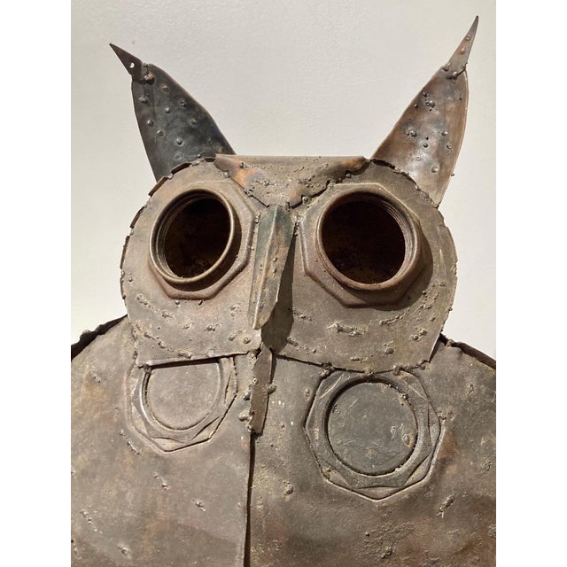 Eurasian Eagle-Owl in Metal, 1970s, in Very Good conditions. Designed 1970 to 1979