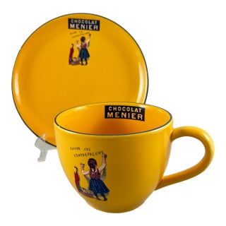 Chocolat Menier Yellow Café Éditions Clouet Set For Sale