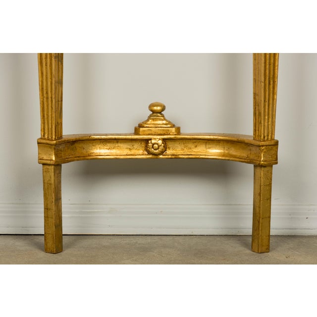 Pair of 18th Century French Louis XVI Giltwood Demilune Tables For Sale - Image 16 of 18