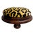 19th Century English Footstool With Clarence House Leopard Velvet For Sale - Image 4 of 5