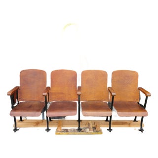 Vintage Theater Seat Row For Sale