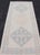 White Modern Oushak Runner by Keivan Woven Arts in Soft Blue and Pale Peach 3'1 X 7'1 For Sale - Image 8 of 12