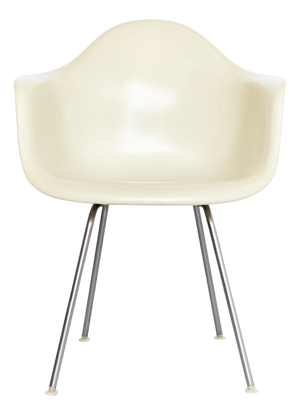 Off-White Dax Fiberglass Chair by Charles & Ray Eames for Herman Miller, 1970s