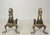 Pair of stylized brass andirons in the style of Claude and For Sale - Image 12 of 12