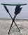 Mid-Century Modern Vintage Mid Century Black Iron & Glass Arrow Side/End Accent Table For Sale - Image 3 of 7