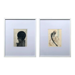 Framed Work on Paper by Jose Luis Cuevas - Pair For Sale