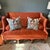 Vintage Velvet Settee For Sale - Image 10 of 13