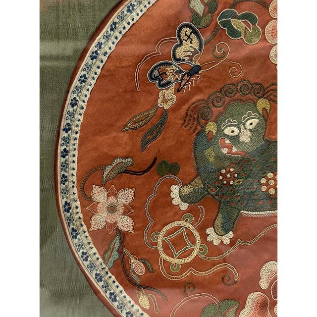 Framed Antique Chinese Qing Dynasty Embroidery For Sale In Los Angeles - Image 6 of 8