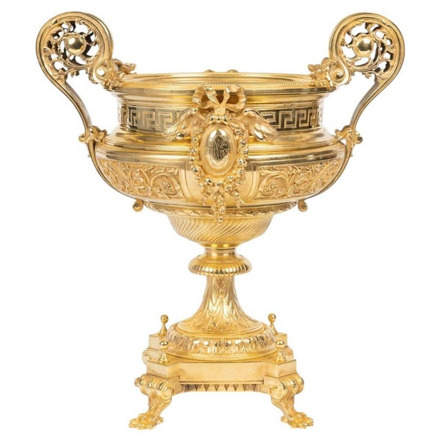 Antique Gilt Bronze Bowl, 1890s For Sale - Image 9 of 9
