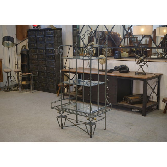 Vintage Wrought Iron Shelf, 1950s For Sale - Image 12 of 12