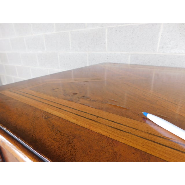 Scott Thomas Baroque Style Inlaid Library Table For Sale - Image 16 of 16