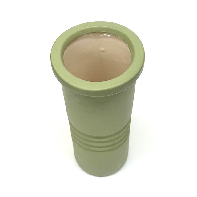 Turquoise & Olive Artisanal Chunky Pottery Vessel Curation - Group of 6 For Sale - Image 4 of 16