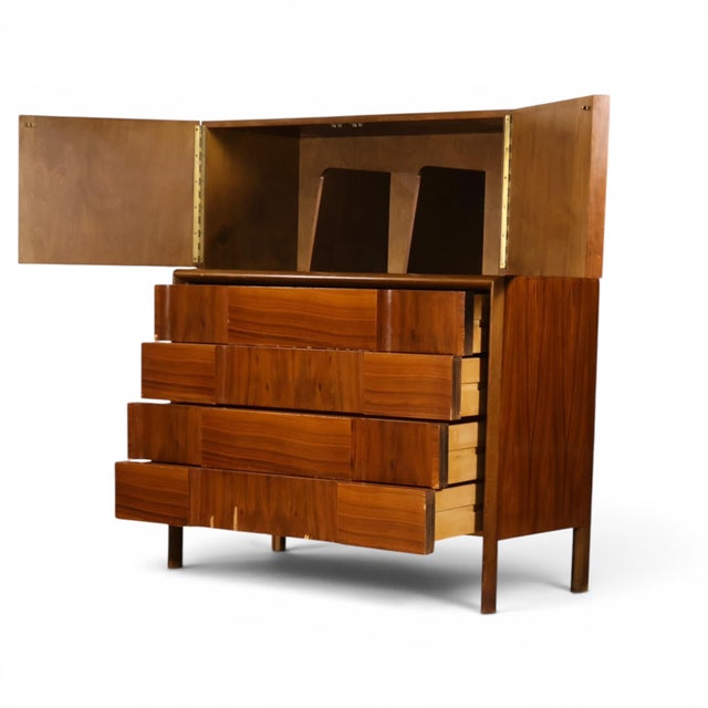 Edmond Spence Vintage Swedish Mid Century Modern Highboy Dresser C. 1960s, Attributed For Sale - Image 9 of 13