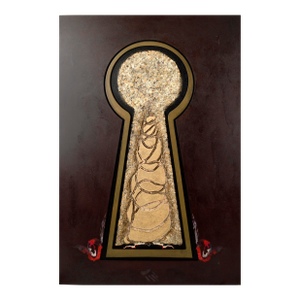 1990s "You Have the Right to Remain Silent" Wood Panel Original Painting and Carving by Mickey "Kano" Kane