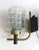 Metal Wall Sconces in Textured Glass with Wood and Gilt Metal, 1970, Set of 2 For Sale - Image 7 of 10