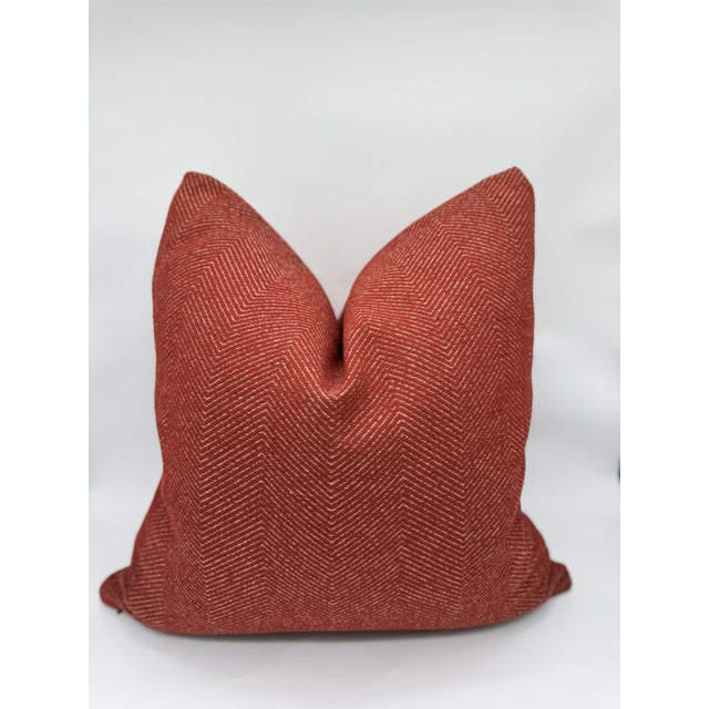 Contemporary P/Kaufmann Balfour Decorative Throw Pillow Cover in Crimson For Sale - Image 3 of 5