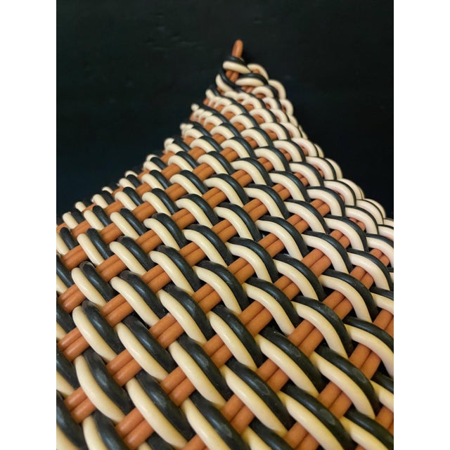 Shore Studios "Moonstone" Bold Weave Woven Silicone Outdoor/Indoor Floor Pillow For Sale - Image 11 of 12