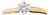 14k Yellow Gold, White Gold, & Diamond Solitaire Ring For Sale