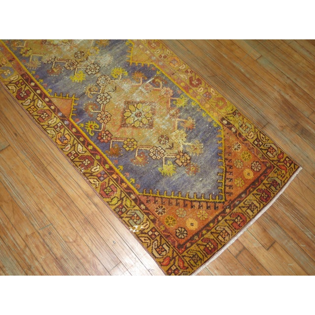 Early 20th Century Early 20th Century Zabihi Collection WornTurkish Anatolian Runner For Sale - Image 5 of 6