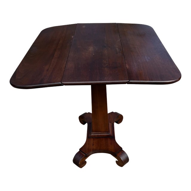 Antique Empire Mahogany Drop Leaf Game Table Chairish